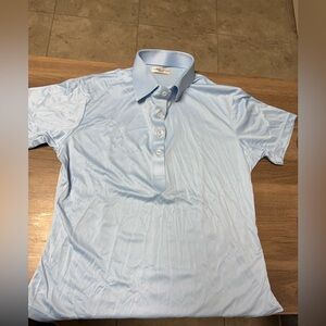 Women's Baby Blue Dress Collar Polo